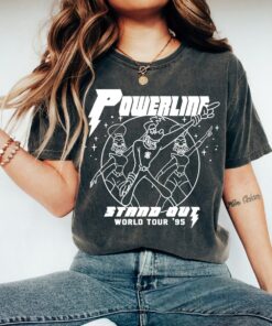 Disney A Goofy Movie Powerline World Tour '95 Retro Vintage Shirt, Magic Kingdom, Disneyland Family Trip Vacation 2022 Gift Unisex T-shirt Kid