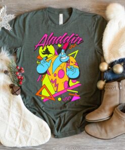 Disney Aladdin Genie 90s Style Portrait T-Shirt, Magic Kingdom, Disneyland Family Trip Vacation 2022 Gift Unisex T-shirt Kid