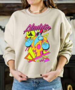 Disney Aladdin Genie 90s Style Portrait Unisex Tee Adult T-shirt Kid Shirt Long Sleeve Hoodie Sweatshirt Women's Tank