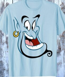 Disney Aladdin Genie Face Costume T-Shirt, Genie Big Portrait Shirt, Disneyland Family Trip Vacation Gift Unisex Adult T-shirt Kid Shirt