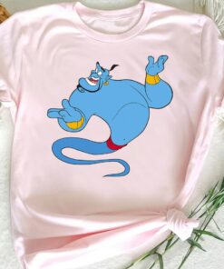 Disney Aladdin Genie Floating Happy Portrait Shirt, Disneyland Vacation Holiday Unisex T-shirt Family Birthday Gift Adult Kid Toddler Tee