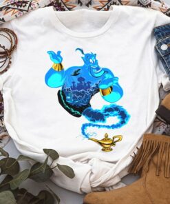 Disney Aladdin Genie Portrait Agrabah Fill T-Shirt Unisex Adult T-shirt Kid shirt Gift for Birthday Hoodie Sweatshirt Toddler Tee