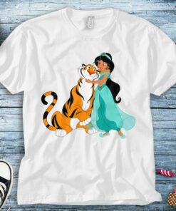 Disney Aladdin Princess Jasmine and Rajah Friends Unisex Tee Adult T-shirt Kid Shirt Long Sleeve Hoodie Sweatshirt Women's Tank