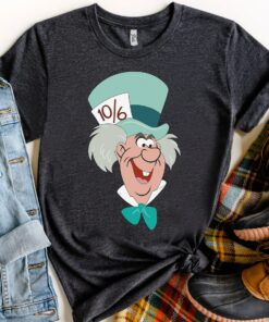Disney Alice In Wonderland Mad Hatter Big Face Shirt, Magic Kingdom Holiday Trip Unisex T-shirt Family Birthday Gift Adult Kid Toddler Tee