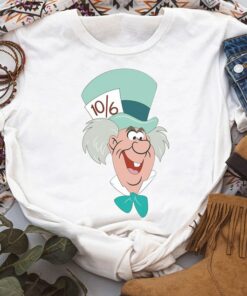 Disney Alice In Wonderland Mad Hatter Big Face Shirt, Magic Kingdom Holiday Trip Unisex T-shirt Family Birthday Gift Adult Kid Toddler Tee