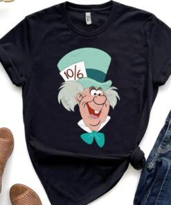 Disney Alice In Wonderland Mad Hatter Big Face Shirt, Magic Kingdom Holiday Trip Unisex T-shirt Family Birthday Gift Adult Kid Toddler Tee