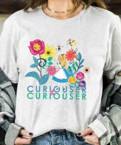 Disney Alice in Wonderland Curiouser and Curiouser Shirt, Disneyland Vacation Trip, Unisex T-shirt Family Birthday Gift Adult Kid Toddler Tee