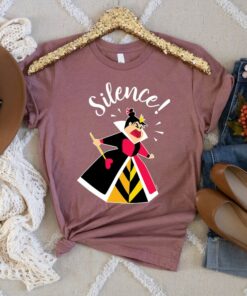 Disney Alice in Wonderland Queen of Hearts Silence! T-Shirt, Magic Kingdom, Disneyland Family Trip Vacation Gift Unisex T-shirt
