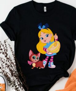 Disney Alice’s Wonderland Bakery Alice and Dinah T-Shirt Unisex Adult T-shirt Kid shirt Gift for Birthday Hoodie Sweatshirt Toddler Tee