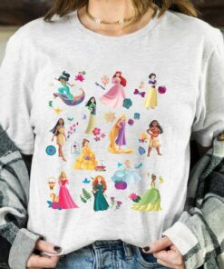 Disney All Princess Magical Characters Print Shirt, Magic Kingdom Holiday Trip Unisex T-shirt Family Birthday Gift Adult Kid Toddler Tee