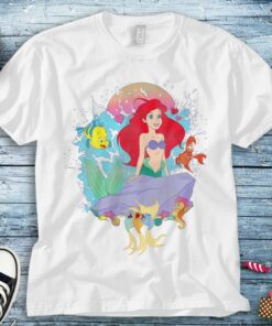 Disney Ariel Princess The Little Mermaid Ariel Splash Unisex Tee Adult T-shirt Kid Shirt Long Sleeve Hoodie Sweatshirt Woman's Tank