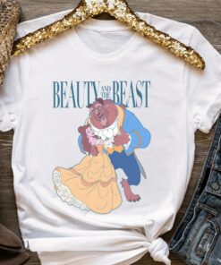 Disney Beauty And The Beast Belle And Beast Classic Portrait Shirt, Unisex T-shirt Family Birthday Gift Adult Kid Toddler Comfort Colors Tee