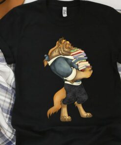 Disney Beauty And The Beast Book Worm Beast Shirt, Magic Kingdom Family Trip Unisex T-shirt Family Birthday Gift Adult Kid Toddler Tee