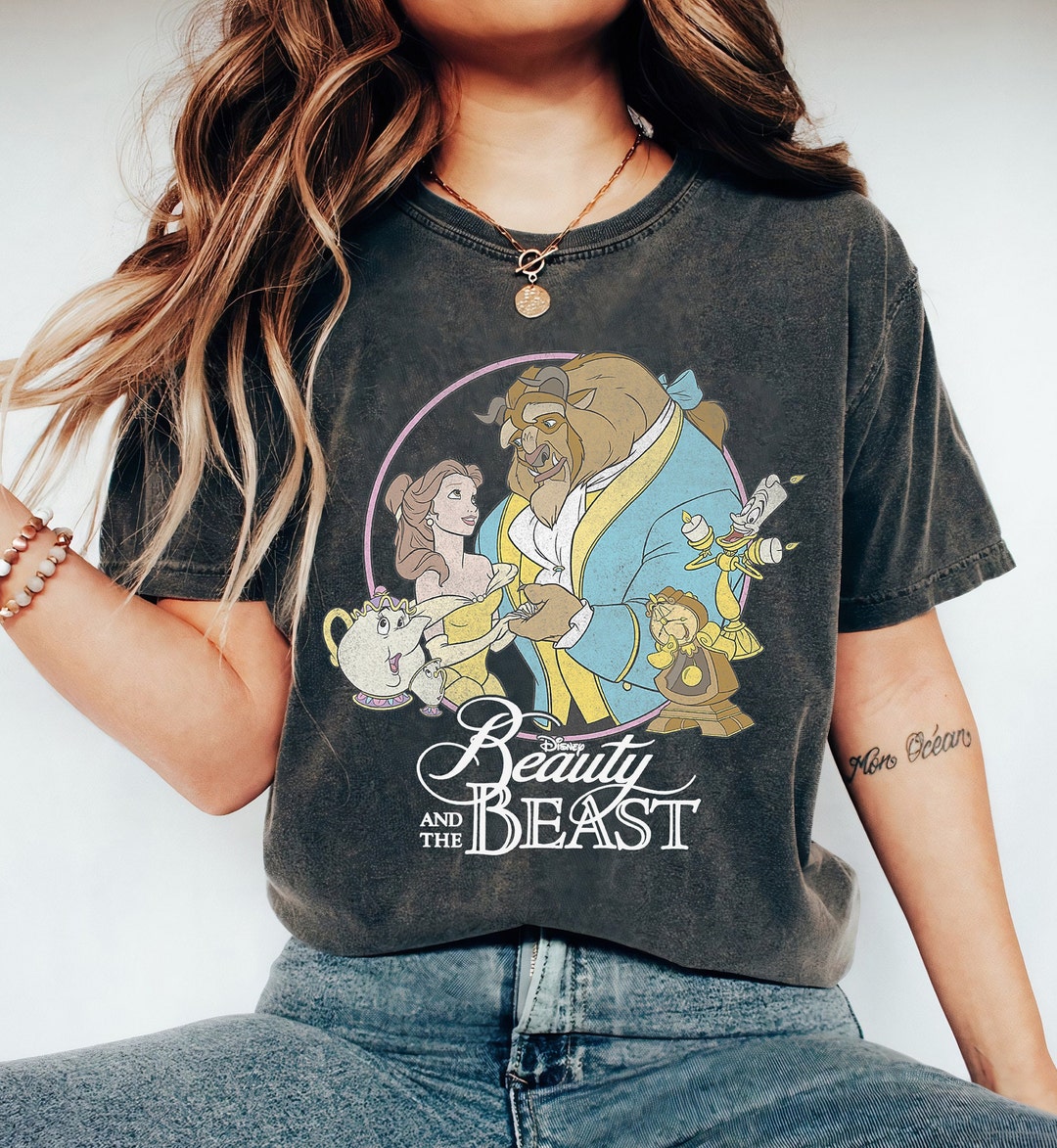 Disney Beauty And The Beast Classic Group Shot T-Shirt Disneyland Vacation Holiday Trip Unisex Adult T-shirt Kid Shirt Hoodie Sweatshirt