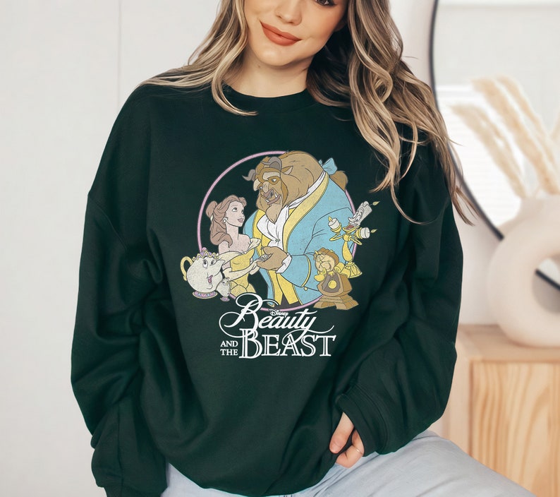Disney Beauty And The Beast Classic Group Shot T-Shirt Disneyland Vacation Holiday Trip Unisex Adult T-shirt Kid Shirt Hoodie Sweatshirt