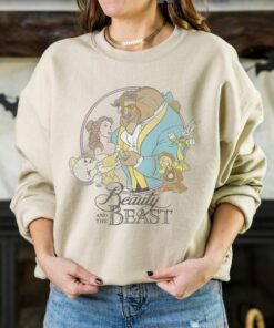 Disney Beauty And The Beast Classic Group Shot T-Shirt Unisex Tee Adult T-shirt Kid Shirt Long Sleeve Hoodie Sweatshirt Women's Tank