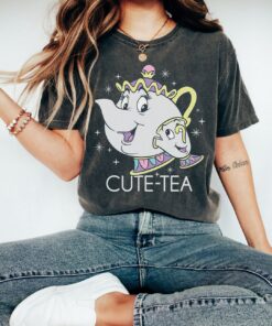 Disney Beauty And The Beast Mrs. Potts and Chip T-Shirt, Tea Pot and Cup Color, Couples Tee, Disneyland Family Trip Unisex T-shirt