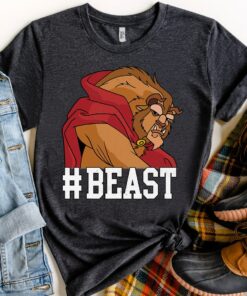 Disney Beauty and The Beast BEAST Game Face Graphic Shirt, Magic Kingdom Holiday Unisex T-shirt Family Birthday Gift Adult Kid Toddler Tee