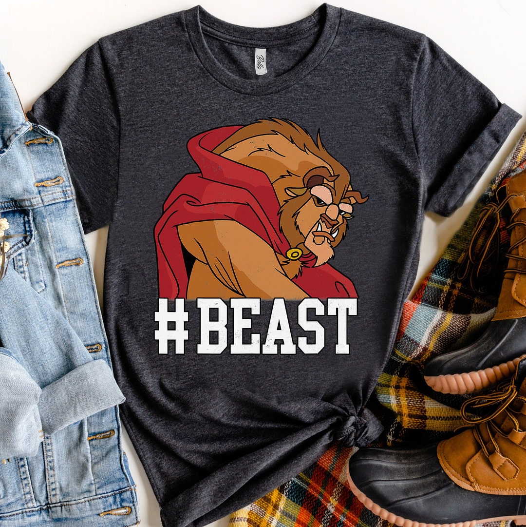 Disney Beauty and The Beast BEAST Game Face Graphic Shirt, Magic Kingdom Holiday Unisex T-shirt Family Birthday Gift Adult Kid Toddler Tee