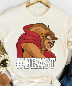 Disney Beauty and The Beast BEAST Game Face Graphic Shirt, Magic Kingdom Holiday Unisex T-shirt Family Birthday Gift Adult Kid Toddler Tee