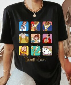 Disney Beauty and The Beast Group Shot Shirt, Belle, Beast, Gaston, Lumiere Disneyland Holiday Vacation Gift Unisex Adult T-shirt Kid Shirt