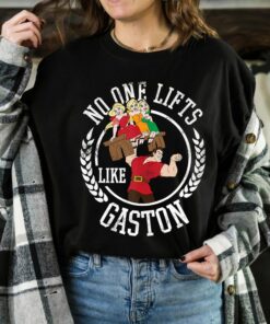 Disney Beauty and the Beast No One Lifts Like Gaston Badge T-Shirt Disneyland Vacation Matching Shirt Unisex T-shirt Sweatshirt