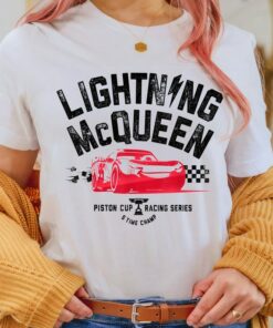 Disney Cars 3 Lightning McQueen Pit Crew Mcqueen 95 Shirt Disneyland Vacation Unisex Adult T-shirt Kid Shirt Sweatshirt
