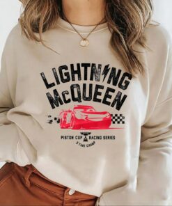 Disney Cars 3 Lightning McQueen Pit Crew Mcqueen 95 Shirt Disneyland Vacation Unisex Adult T-shirt Kid Shirt Sweatshirt