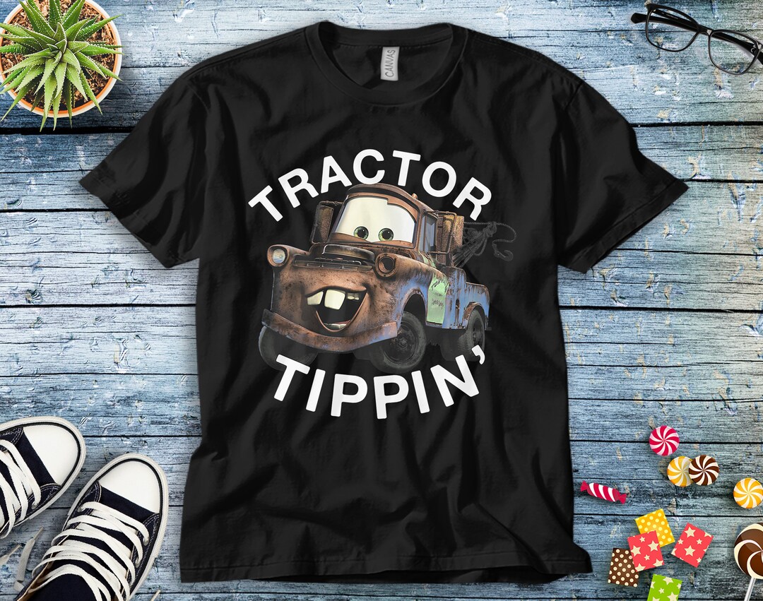 Disney Cars 3 Mater Tractor Tippin' Graphic T-Shirt Unisex Tee Adult T-shirt Kid Shirt Long Sleeve Hoodie Sweatshirt Women's Tank
