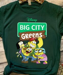 Disney Channel Big City Greens Characters Group Shot Shirt, Magic Kingdom Holiday Unisex T-shirt Family Birthday Gift Adult Kid Toddler Tee