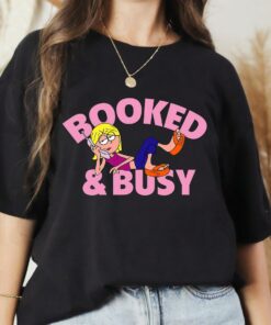 Disney Channel Lizzie McGuire Animated Lizzie Booked and Busy T-Shirt, Disneyland Family Trip Vacation Gift Unisex Adult T-shirt Kid Shirt