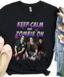 Disney Channel Zombies 2 Keep Calm and Zombie On T-Shirt, Disneyland Vacation Trip Unisex T-shirt Family Birthday Gift Adult Kid Toddler Tee
