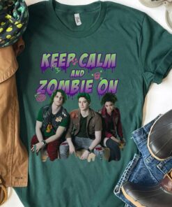 Disney Channel Zombies 2 Keep Calm and Zombie On T-Shirt, Disneyland Vacation Trip Unisex T-shirt Family Birthday Gift Adult Kid Toddler Tee