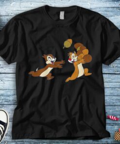 Disney Chip And Dale Acorn Chase Graphic Unisex Tee Adult T-shirt Kid Shirt Long Sleeve Hoodie Sweatshirt Women's Tank