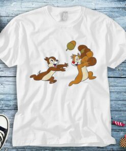 Disney Chip And Dale Acorn Chase Graphic Unisex Tee Adult T-shirt Kid Shirt Long Sleeve Hoodie Sweatshirt Women's Tank