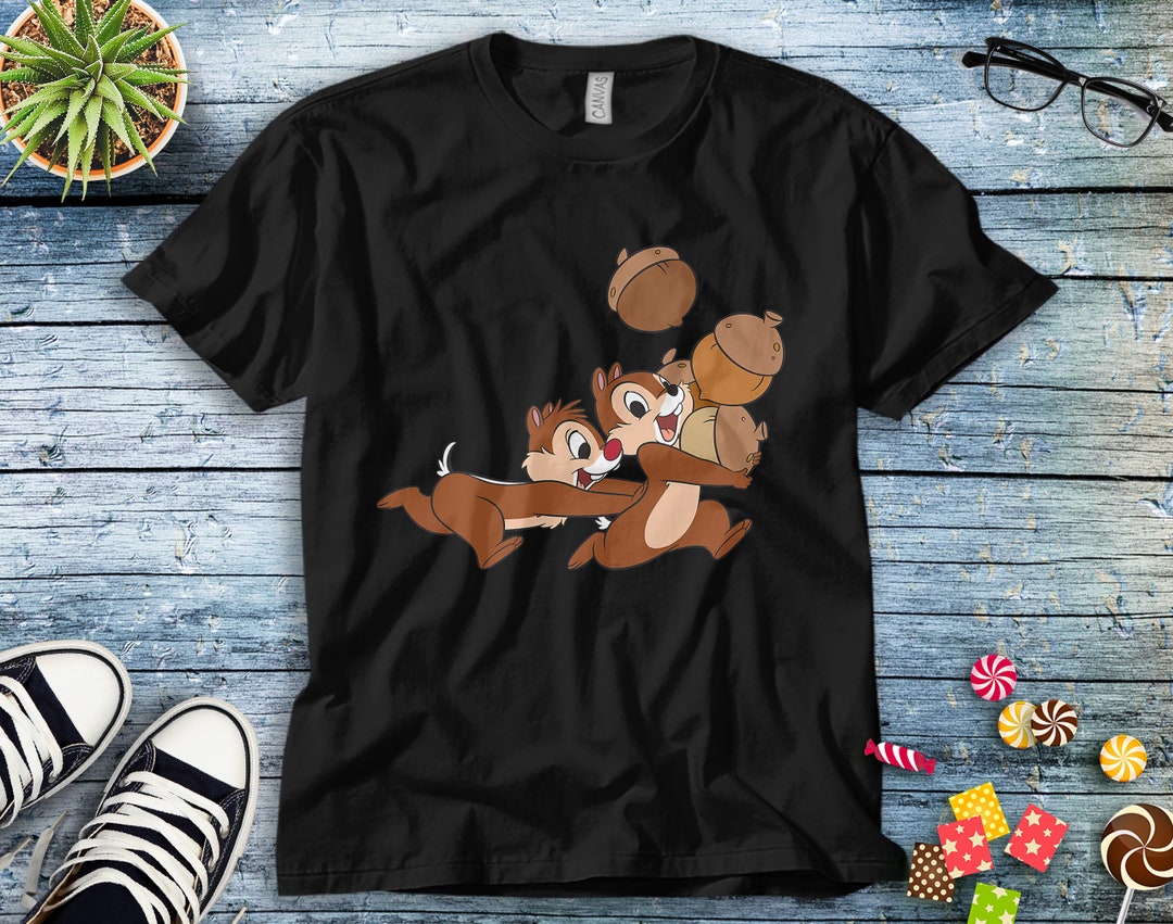 Disney Chip ‘n Dale Chipmunks Acorn Run T-Shirt Unisex Adult T-shirt Kid Shirt Toddler Tee Women's Tank
