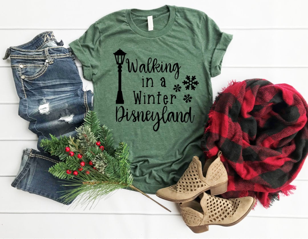 Disney Christmas Shirts, Walking in a Winter Disneyland, Women's Christmas Shirt, Disney Shirts for Women, Disneyland Shirt Gift For Men Women Kid Hoodie Sweatshirt Toddler Shirt