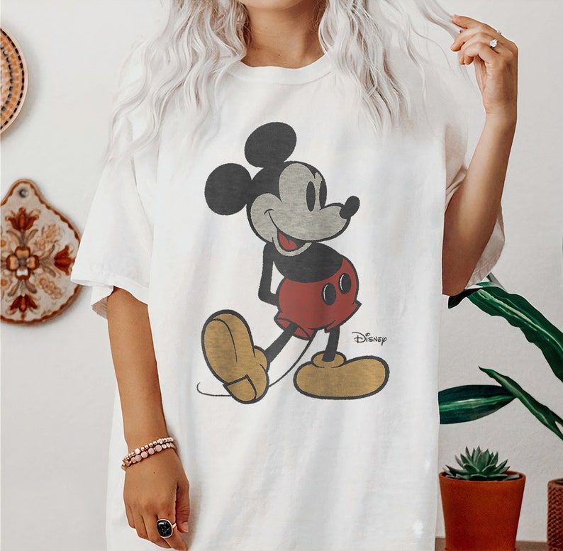 Disney Classic Mickey Mouse Pose Shirt, Mickey and Friends Shirt, Disneyland Holiday Vacation Trip Gift Unisex Adult T-shirt Kid Shirt