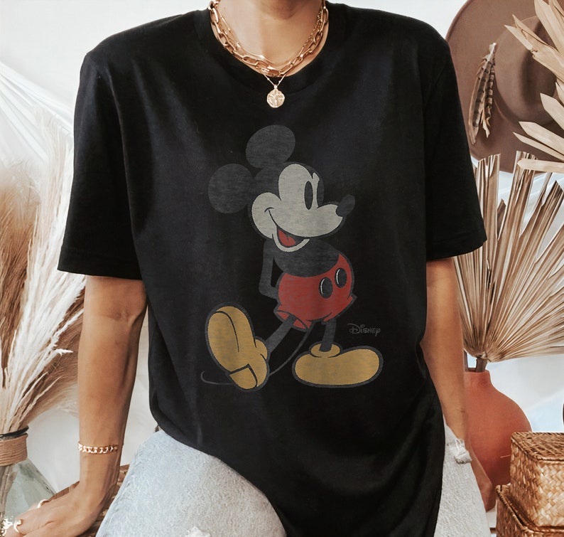 Disney Classic Mickey Mouse Pose Shirt, Mickey and Friends Shirt, Disneyland Holiday Vacation Trip Gift Unisex Adult T-shirt Kid Shirt