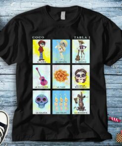 Disney Coco Group Shot Table 1 Panels Disney Unisex Tee Adult T-shirt Kid Shirt Long Sleeve Hoodie Sweatshirt Woman's Tank