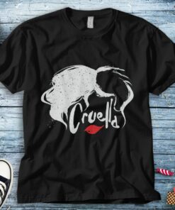 Disney Cruella De Vil Hair And Lips Logo Funny Villains Unisex Tee Adult T-shirt Kid Shirt Long Sleeve Hoodie Sweatshirt Women's Tank