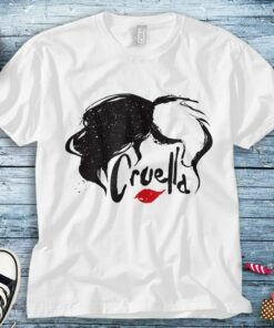 Disney Cruella De Vil Hair And Lips Logo Funny Villains Unisex Tee Adult T-shirt Kid Shirt Long Sleeve Hoodie Sweatshirt Women's Tank