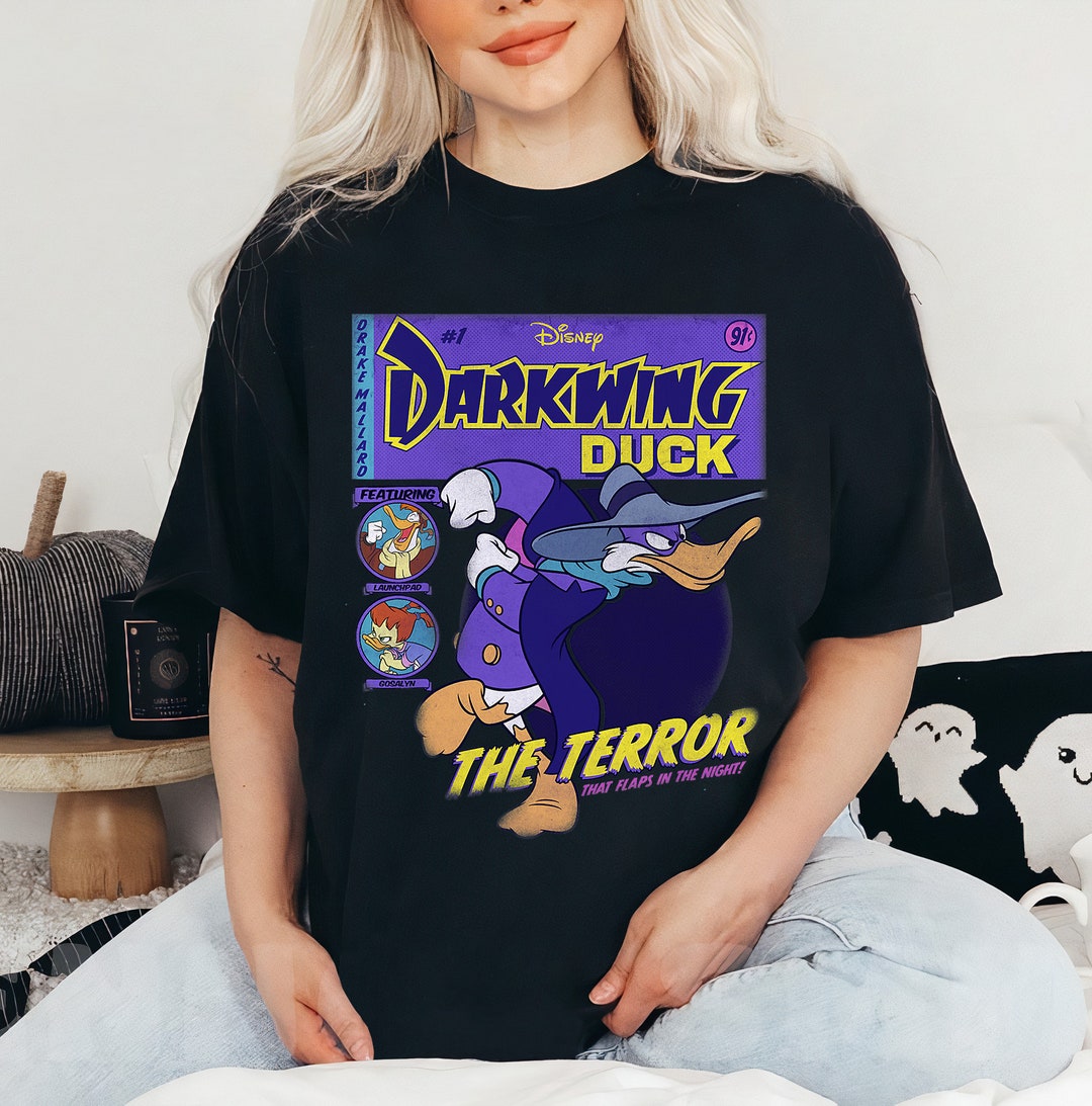 Disney Darkwing Duck Funny The Terror Vintage TV Show T-Shirt Disneyland Vacation Holiday Trip Unisex T-shirt Hoodie Sweatshirt