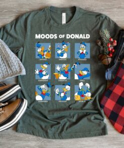 Disney Donald Duck Funny Moods of Donald T-Shirt, Magic Kingdom, Disneyland Family Trip Vacation Gift Unisex Adult T-shirt Kid Shirt