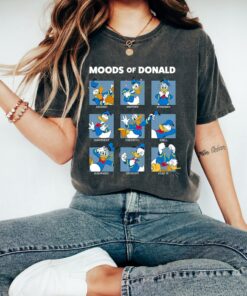 Disney Donald Duck Funny Moods of Donald T-Shirt, Magic Kingdom, Disneyland Family Trip Vacation Gift Unisex Adult T-shirt Kid Shirt