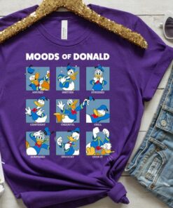 Disney Donald Duck Funny Moods of Donald T-Shirt, Magic Kingdom, Disneyland Family Trip Vacation Gift Unisex Adult T-shirt Kid Shirt