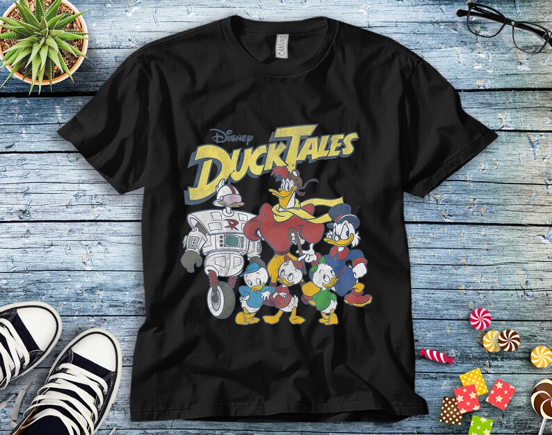 Disney Duck Tales Friends Group Graphic Unisex Tee Adult T-shirt Kid Shirt Long Sleeve Hoodie Sweatshirt Women's Tank