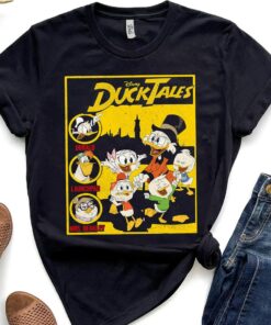 Disney DuckTales Characters Comic Book Cover Shirt, Magic Kingdom Holiday Trip Unisex T-shirt Family Birthday Gift Adult Kid Toddler Tee