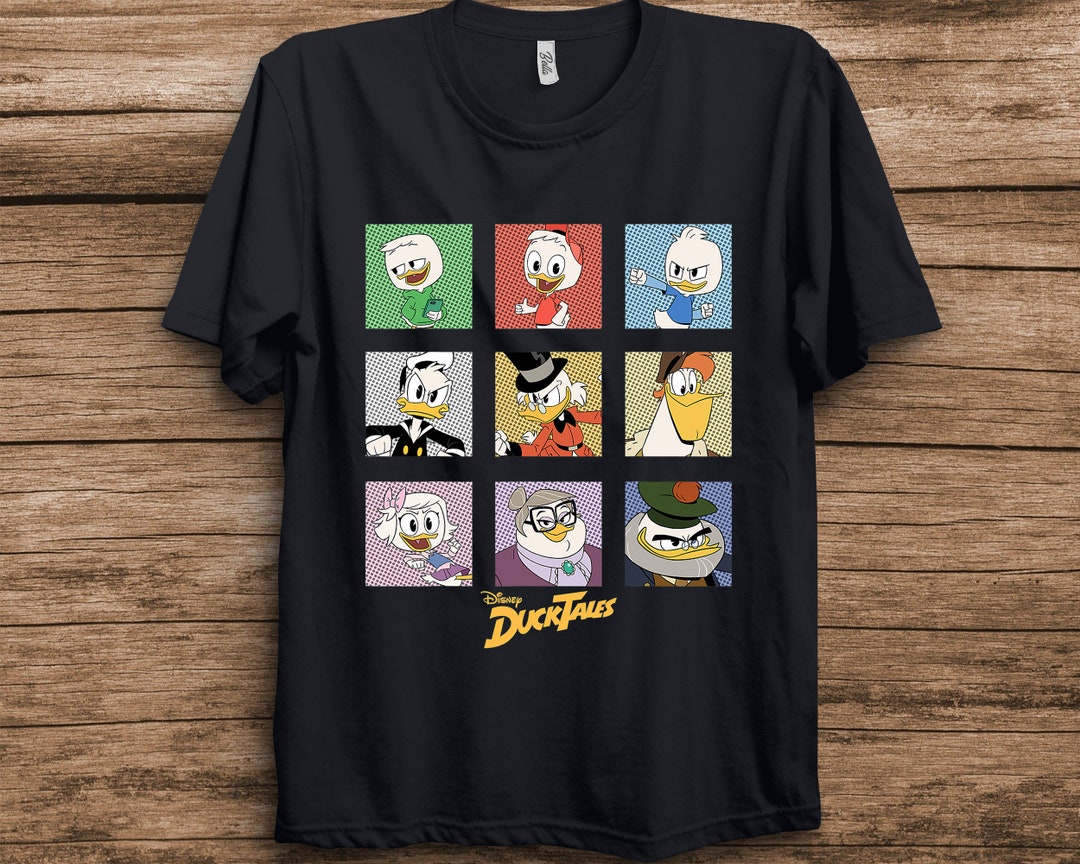Disney DuckTales Group Shot Comic Box Up T-Shirt Unisex Adult T-shirt Kid shirt Gift for Birthday Hoodie Sweatshirt Toddler Tee
