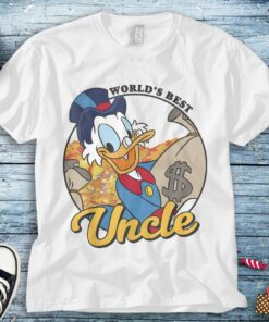 Disney DuckTales Scrooge McDuck World's Best Uncle Disney Unisex Tee Adult T-shirt Kid Shirt Long Sleeve Hoodie Sweatshirt Woman's Tank